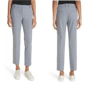 Theory Classic Skinny Pants McClair Plaid Black White Business Casual Women’s 12